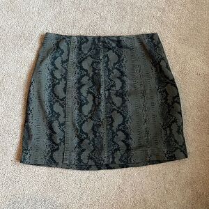 Snake print mini skirt